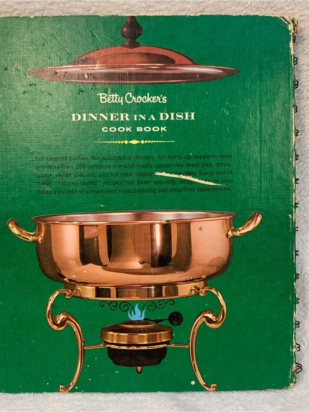 Vintage Betty Crocker Dinner in a Dish Cookbook 1965 1st Edition Spiral Bound